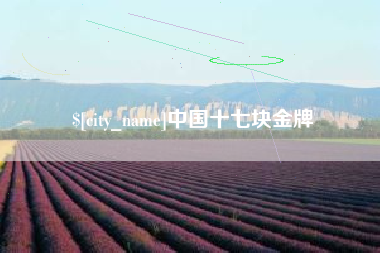 溧阳中国十七块金牌