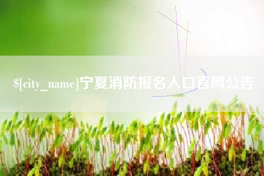 溧阳宁夏消防报名入口官网公告