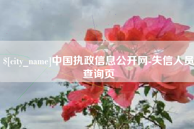 溧阳中国执政信息公开网-失信人员查询页