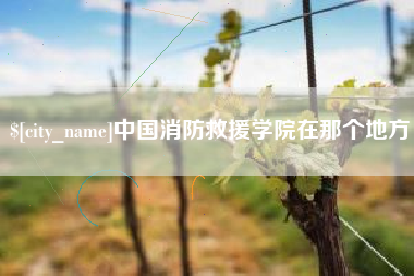 溧阳中国消防救援学院在那个地方