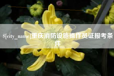 溧阳重庆消防设施操作员证报考条件