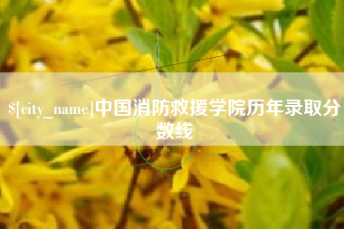 溧阳中国消防救援学院历年录取分数线