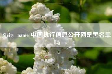 溧阳中国执行信息公开网是黑名单吗