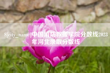 溧阳中国消防救援学院分数线2023年河北录取分数线