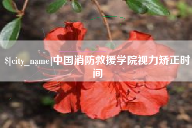 溧阳中国消防救援学院视力矫正时间