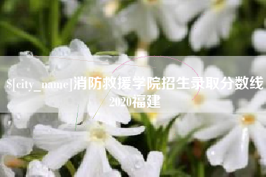 溧阳消防救援学院招生录取分数线2020福建